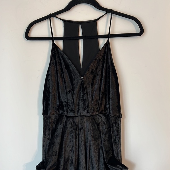 BCBG Velvet Faux-Wrap Side Slit Midi Dress Size S 🟨 - Picture 5 of 9